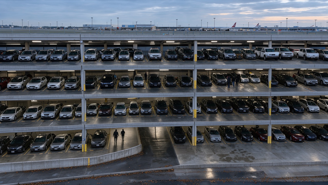 Parking przy lotnisku Balice